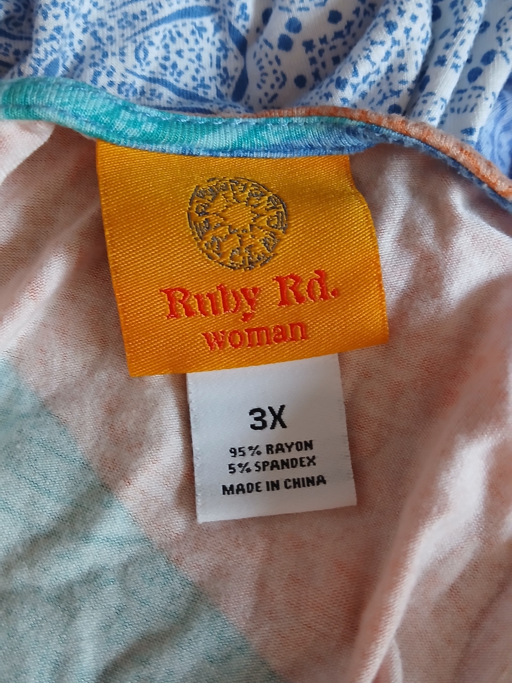 Ruby Rd. Paisley Multi-Color Top Size 3X - Picture 3 of 3